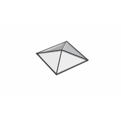 Pyramid Aluminium Lantern Roof 0.6m x 0.6m (4 Pane 4WAY)