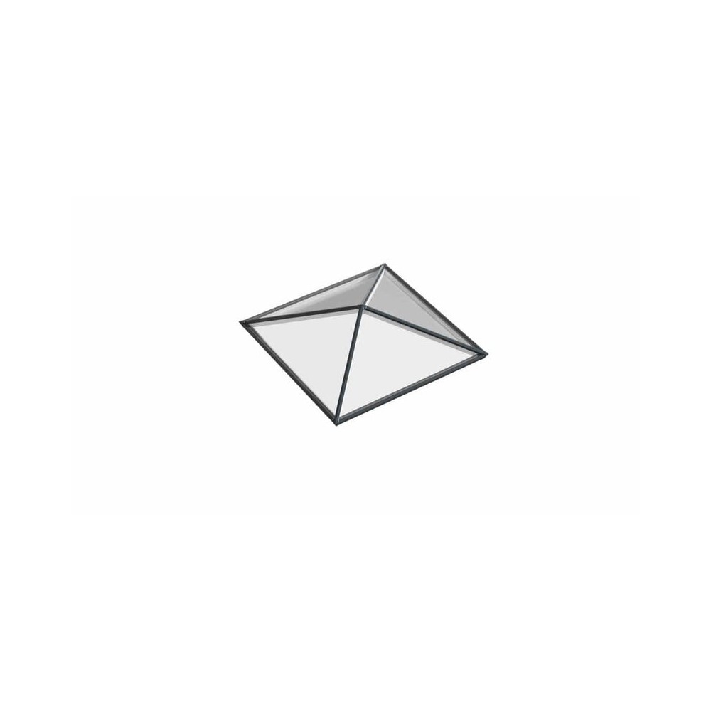 Pyramid Aluminium Lantern Roof 0.6m x 0.6m (4 Pane 4WAY)