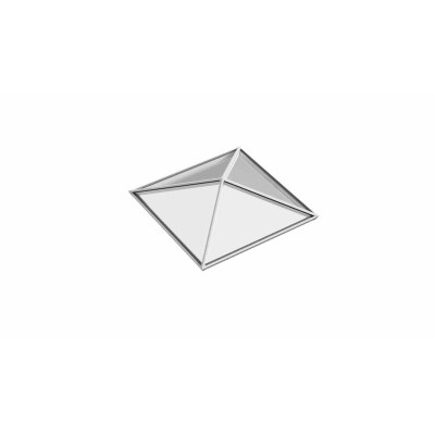 Pyramid Aluminium Lantern Roof 0.6m x 0.6m (4 Pane 4WAY)