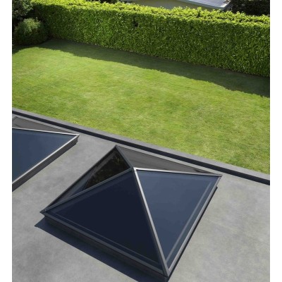 Pyramid Aluminium Lantern Roof 0.6m x 0.6m (4 Pane 4WAY)