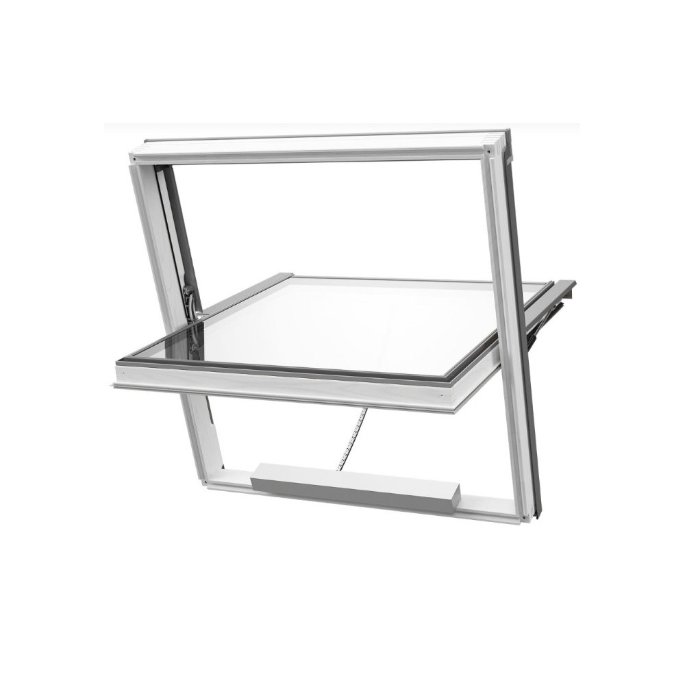 Fenêtre de toit blanche avec aération anti-fumée S6A 114 cm x 118 cm